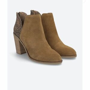 Shai Mixed Material Heeled Bootie